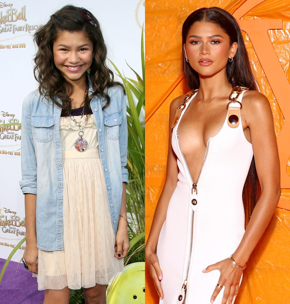 Zendaya in 2010 vs 2023