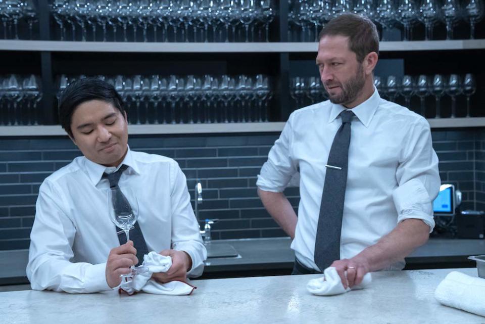 The Bear Season 2 Episode 7 Richie Andrew Lopez and Ebon Moss-Bachrach in "The Bear"