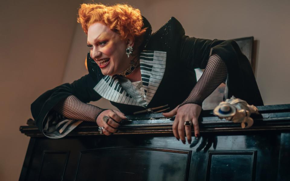 Jinkx Monsoon as Maestro in The Devil's Chord, episode two of series 14 of Doctor Who
