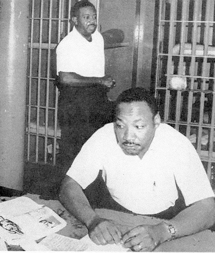 The Rev. Dr. Martin Luther King and the Rev. Ralph Abernathy in the St. Johns County jail after their arrest on June 11, 1964.