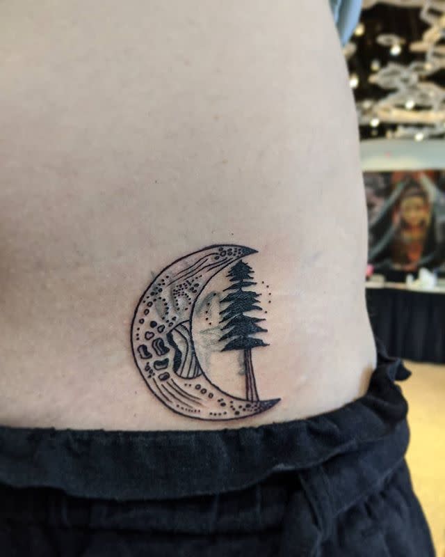 <p>If you're a big fan of the outdoors, this woodsy tattoo is for you. The details are incredible, it doesn't have to be bigger than the pa, of your hand. </p><p><a href="https://www.instagram.com/p/B9CYmjzg_GI/" rel="nofollow noopener" target="_blank" data-ylk="slk:See the original post on Instagram;elm:context_link;itc:0;sec:content-canvas" class="link ">See the original post on Instagram</a></p>