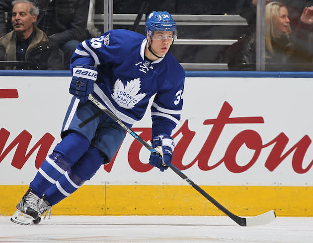 TORONTO, ON – FEBRUARY 9: Auston Matthews #34 of the Toronto Maple Leafs skates against the St. Louis Blues during an NHL game at the Air Canada Centre on February 9, 2017 in Toronto, Ontario, Canada. The Blues defeated the Maple Leafs 2-1 in overtime. (Photo by Claus Andersen/Getty Images)