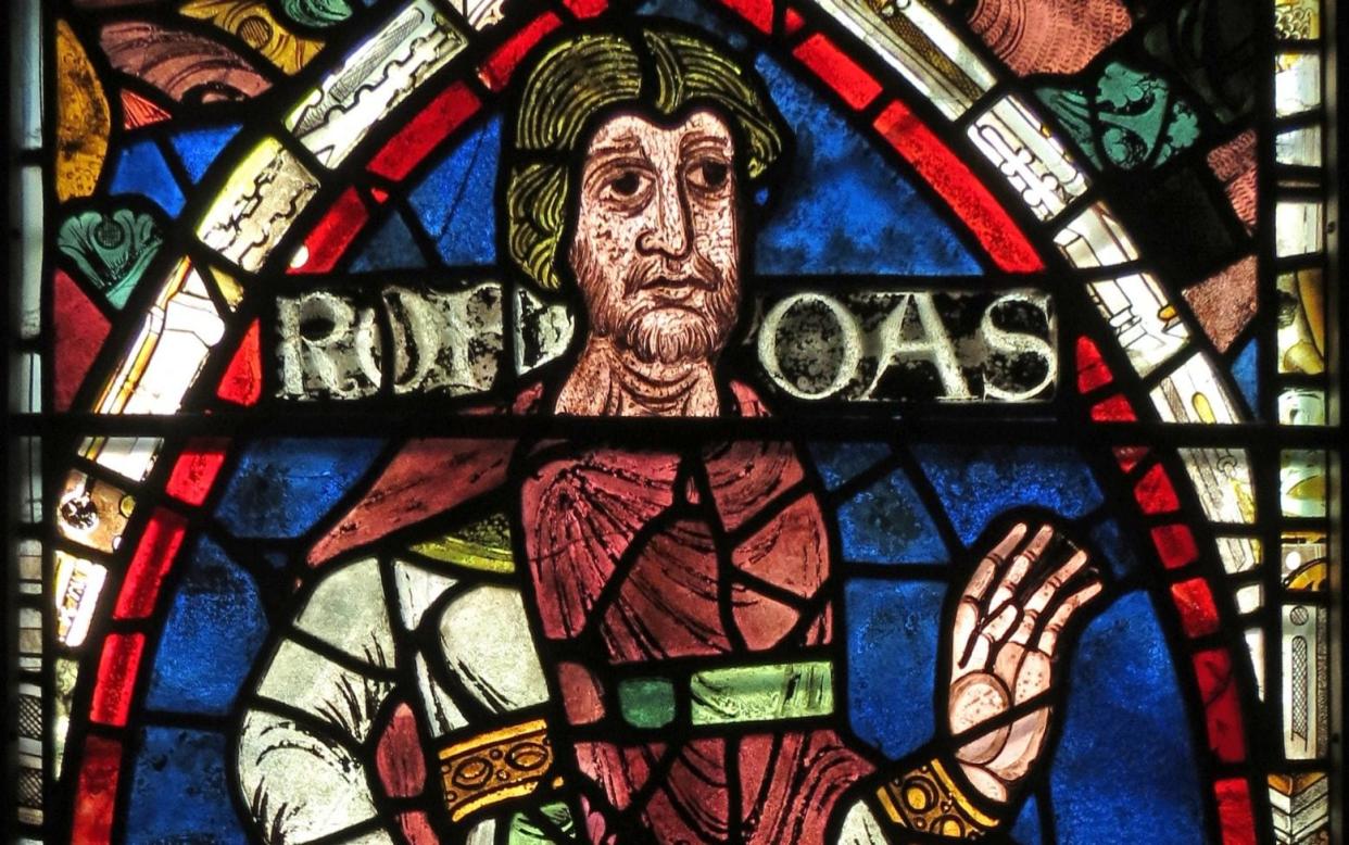 Roboam, ‘stiff and archaic’, in the Canterbury window - The Chapter, Canterbury Cathedral