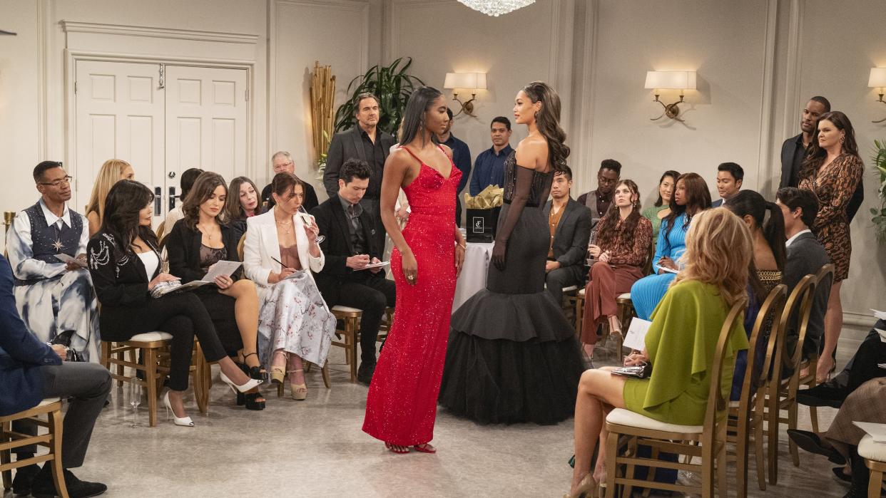  Members of The Bold and the Beautiful and The Young and the Restless casts attend a fashion show. 