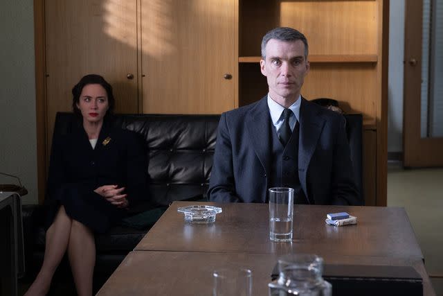 <p>Melinda Sue Gordon/Universal Pictures</p> Emily Blunt is Kitty Oppenheimer and Cillian Murphy is J. Robert Oppenheimer in OPPENHEIMER, written, produced and directed by Christopher Nolan.