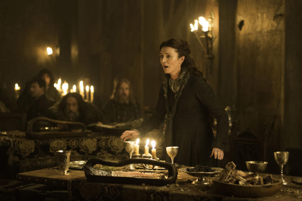 Michelle Fairley in the "Game of Thrones" episode, "The Rains of Castamere."