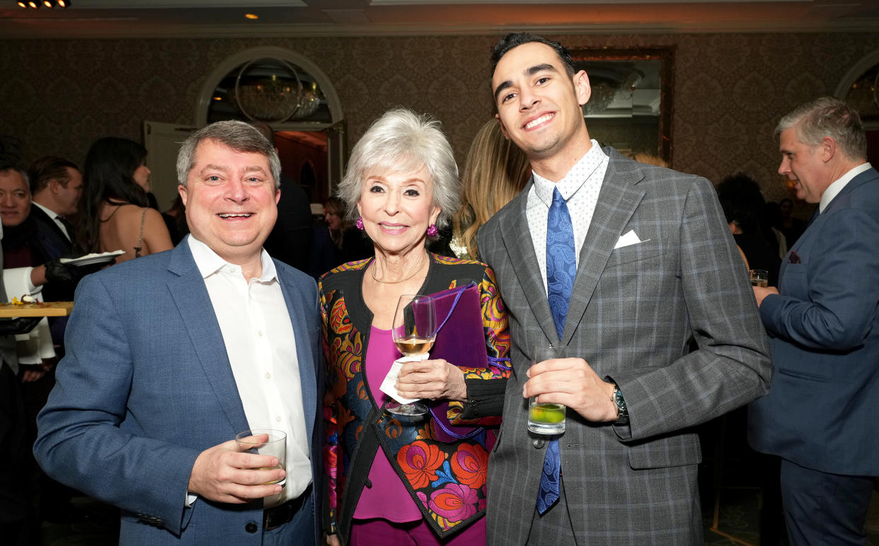 Edward Felsenthal, TIME Editor in Chief and Executive Chairman, Rita Moreno and grandson Justin Fisher at TIME Women of the Year on March 08, 2023 in Los Angeles, CA. (Kevin Mazur / Getty Images for TIME)