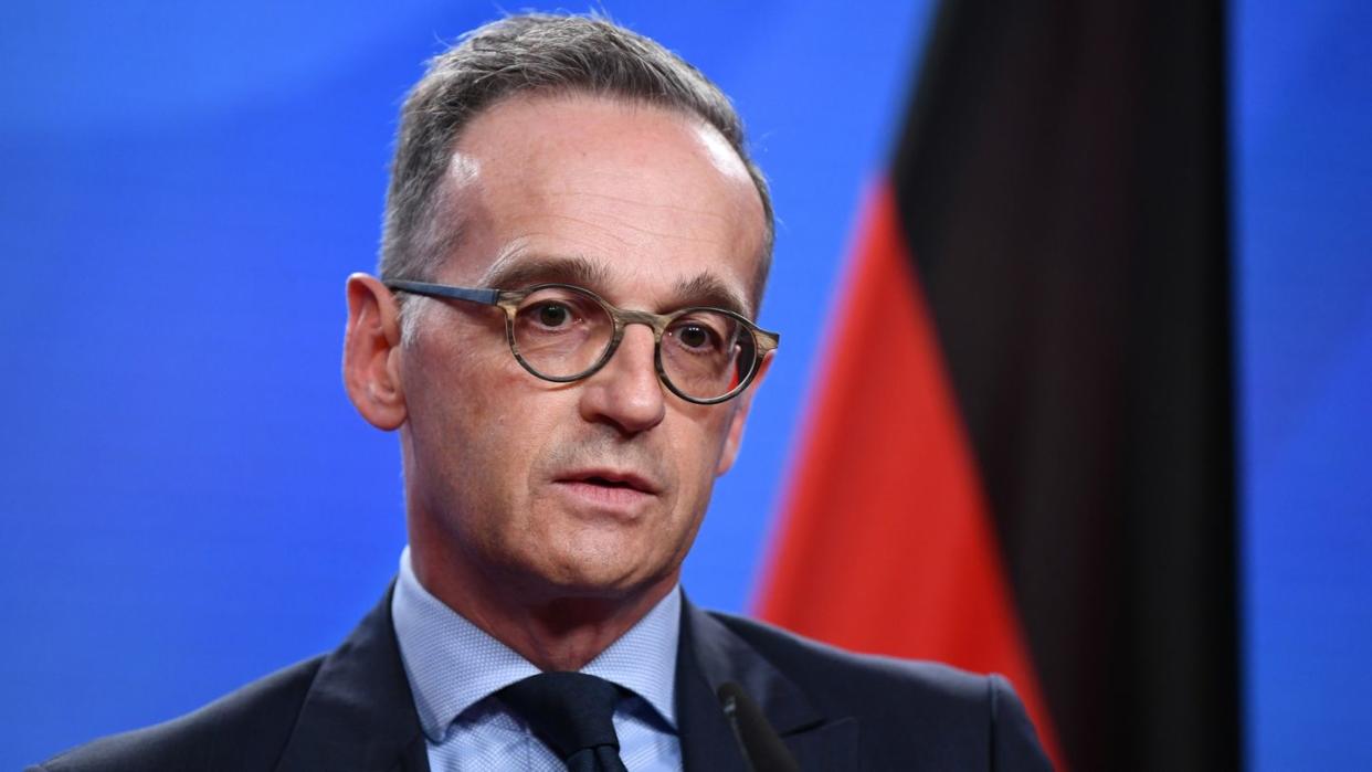 Außenminister Heiko Maas bei einer Pressekonferenz zur Situation in Afghanistan.