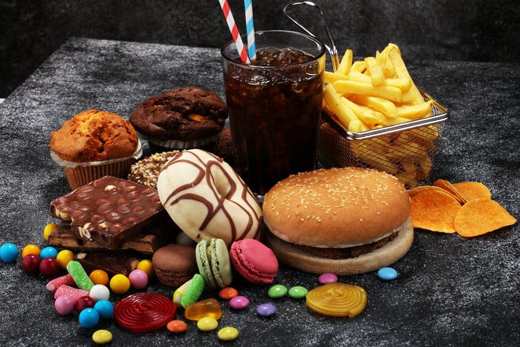 <span class="caption">Not all processed food looks like this.</span> <span class="attribution"><a class="link " href="https://www.shutterstock.com/image-photo/unhealthy-products-food-bad-figure-skin-1047581176" rel="nofollow noopener" target="_blank" data-ylk="slk:beast1/Shutterstock;elm:context_link;itc:0;sec:content-canvas">beast1/Shutterstock</a></span>
