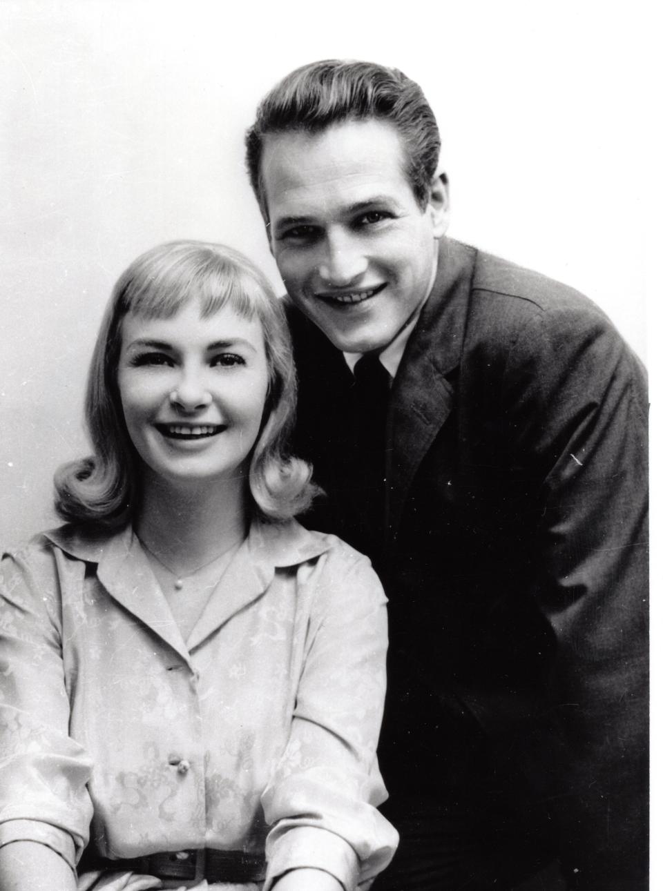 Joanne Woodward and Paul Newman in their engagement photo.