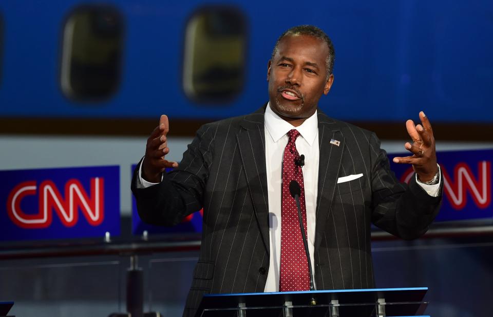 Ben Carson's supporters in Iowa called him the "anti-Trump" and praised his restrained demeanor&nbsp;during Wednesday's GOP presidential debate. (Photo: Frederic J. Brown via Getty Images)