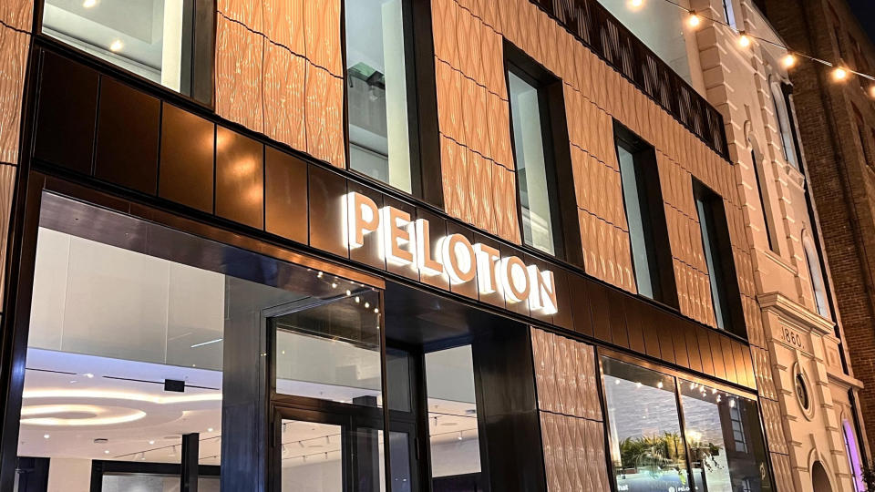 Signage at Peloton's London studio in Covent Garden