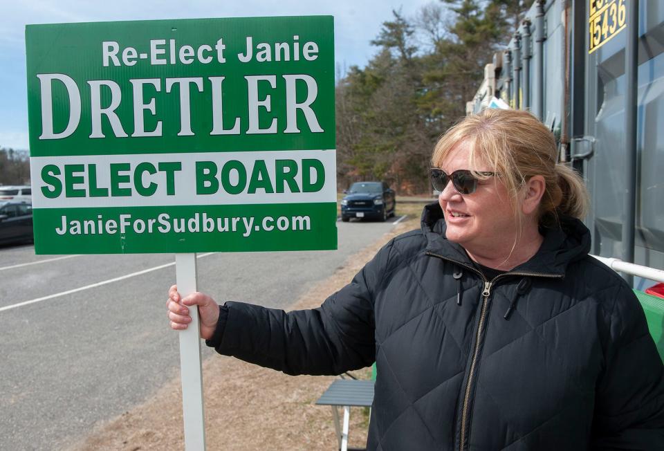 Select Board member Janie Dretler won reelection to the Sudbury Select Board in Monday's annual town election, March 25, 2024.