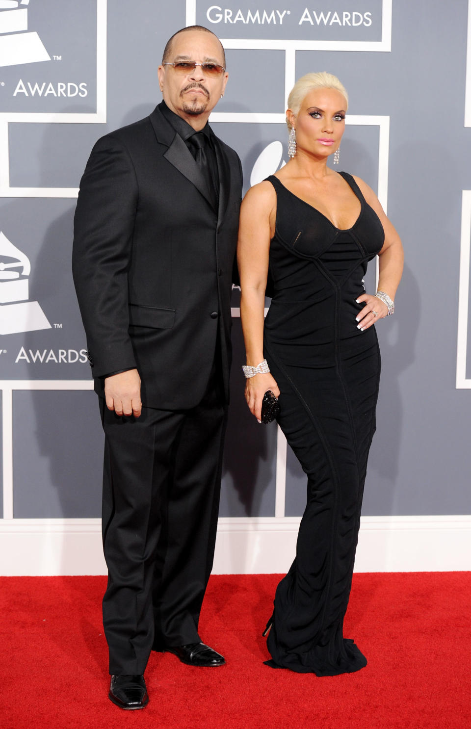 LOS ANGELES, CA - FEBRUARY 12: Rapper Ice-T (L) and wife Nicole Austin (aka Coco) arrive at the 54th Annual GRAMMY Awards held at Staples Center on February 12, 2012 in Los Angeles, California. (Photo by Jason Merritt/Getty Images)