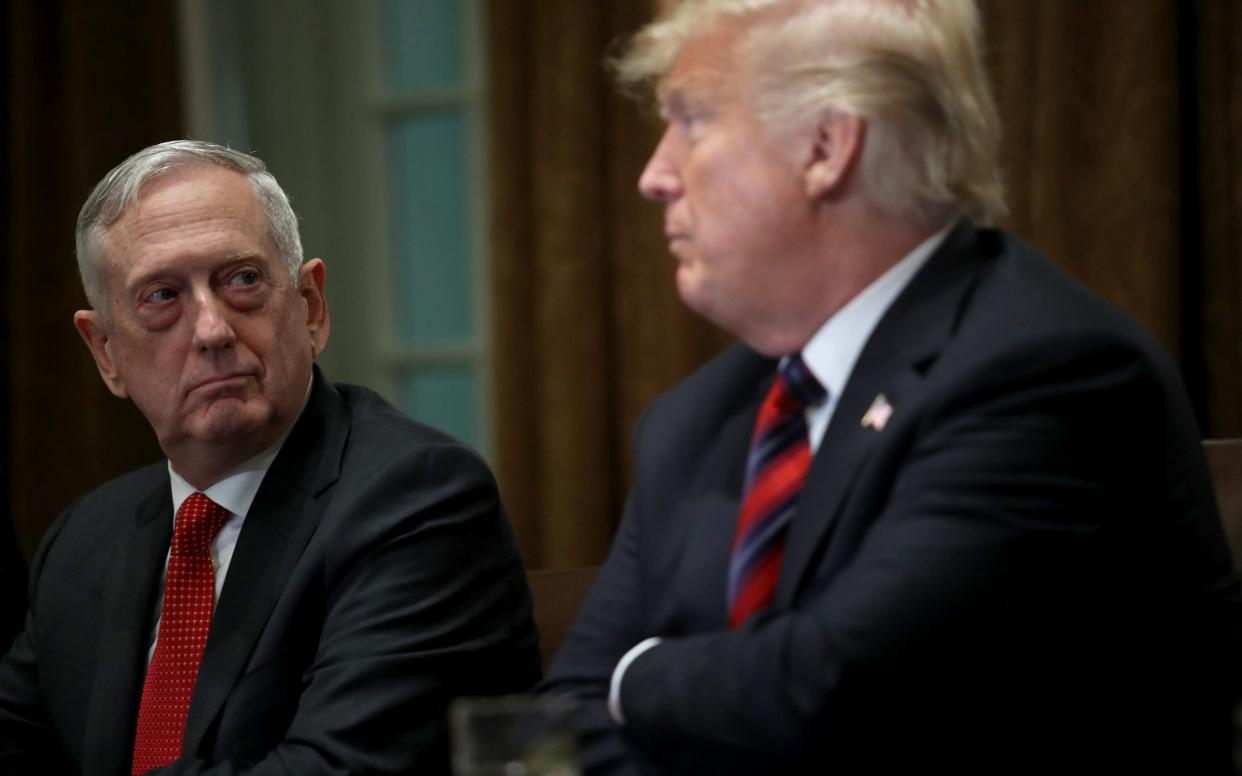 General Mattis had issued a harsh rebuke of Trump's decision to withdraw from Syria in his resignation letter, but was due to stay on until February 28 - Getty Images North America