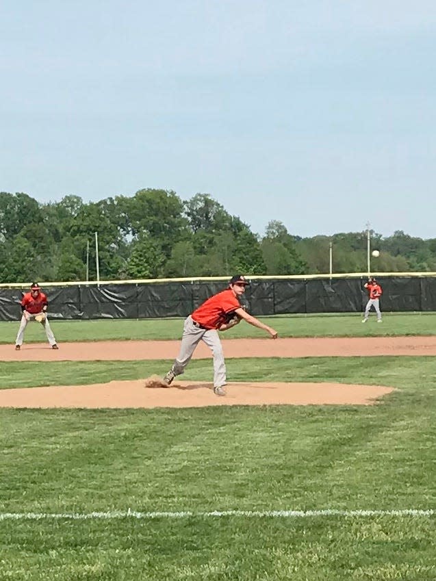 North Union's Mason Bright delivers a pitch during a baseball game at Pleasant two seasons ago.