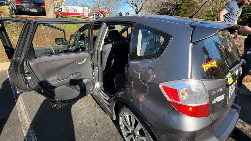 Active shooter Audrey Elizabeth Hale, 28, drove this Honda Fit to the Covenant Church/school campus and parked at the site.
