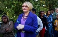 South African opposition Democratic Alliance leader Helen Zille arrives to cast her vote in Rondebosch, Cape Town, May 7, 2014. (REUTERS/Sumaya Hisham)