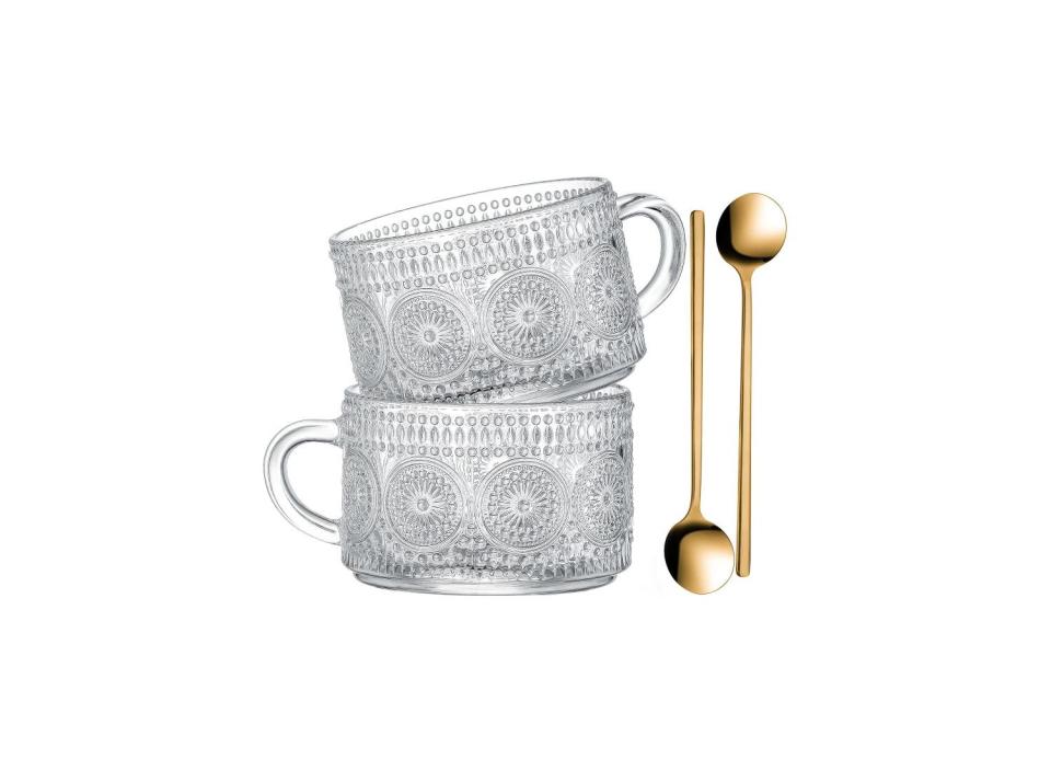 This vintage-inspired set of glasses and spoons is on sale for $26.99 today. (Source: Amazon)