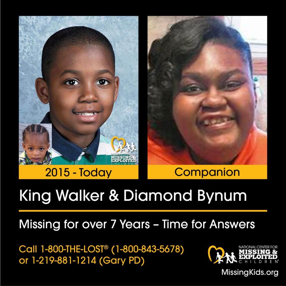 King Walker and Diamond Bynum disappeared in 2015. Today, King would be 9 years old and Diamond, 28.