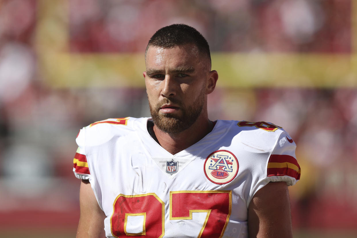 Travis Kelce addressed Harrison Butker's comments on this week's episode of the 