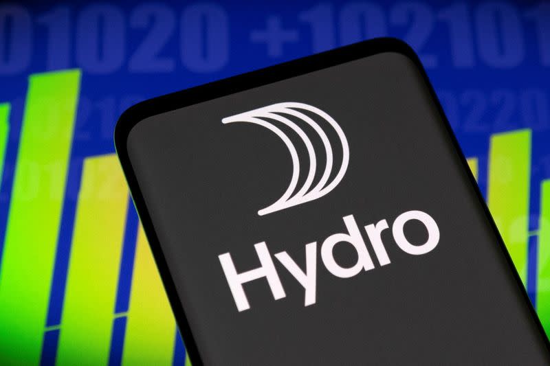 Illustration shows Norsk Hydro logo