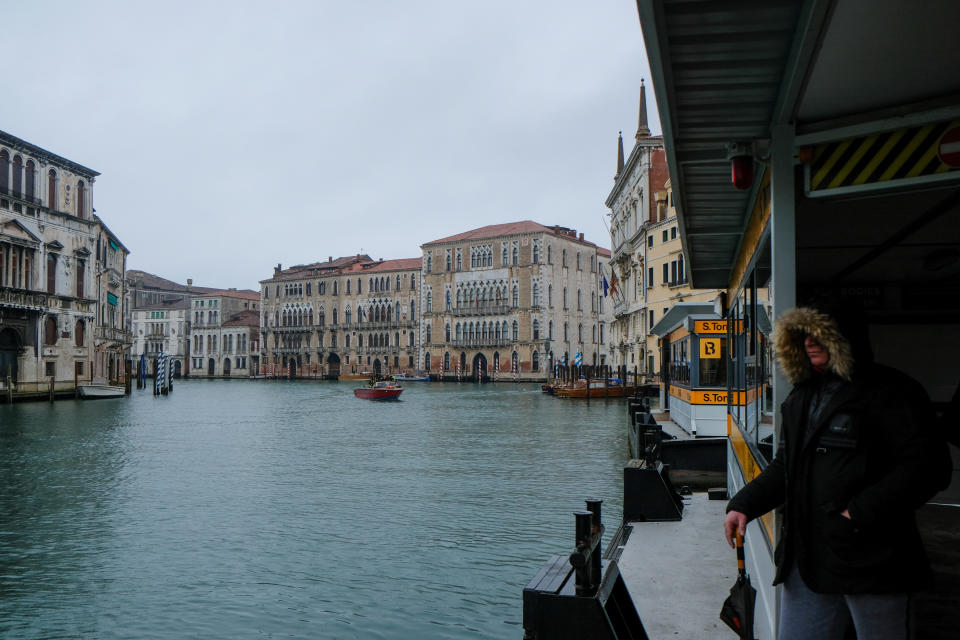 An empty canal is seen after the spread of coronavirus has caused a decline in the number of tourists in Venice, Italy, March 1, 2020. REUTERS/Manuel Silvestri