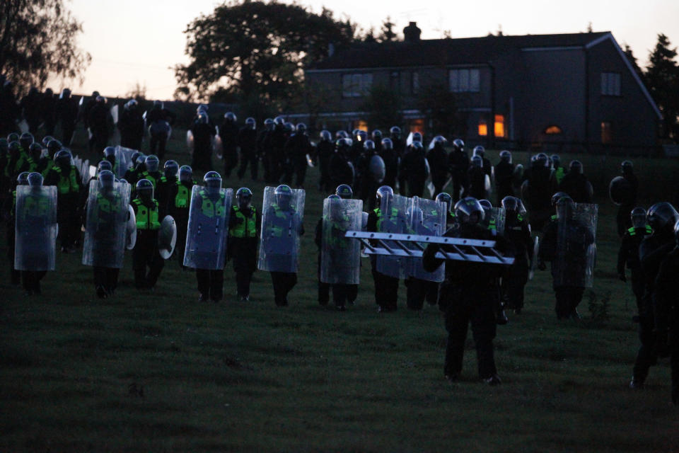 Eviction Of Travellers Begins At Dale Farm