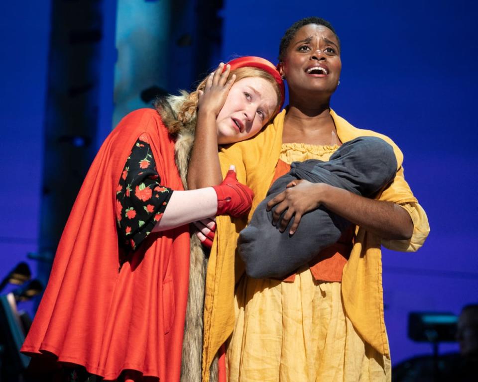 <div class="inline-image__caption"><p>l to r: Julia Lester and Denée Benton in "Into the Woods."</p></div> <div class="inline-image__credit">Joan Marcus</div>