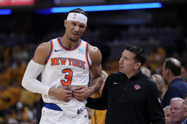 Josh Hart leaves Game 6 versus Pacers with what Knicks say is abdominal  soreness - Yahoo Sport