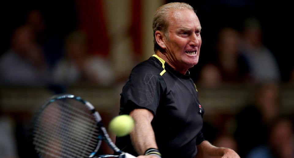 The Melbourne-born tennis player during a doubles match at the Statoil Masters Tennis in 2014 in London. 