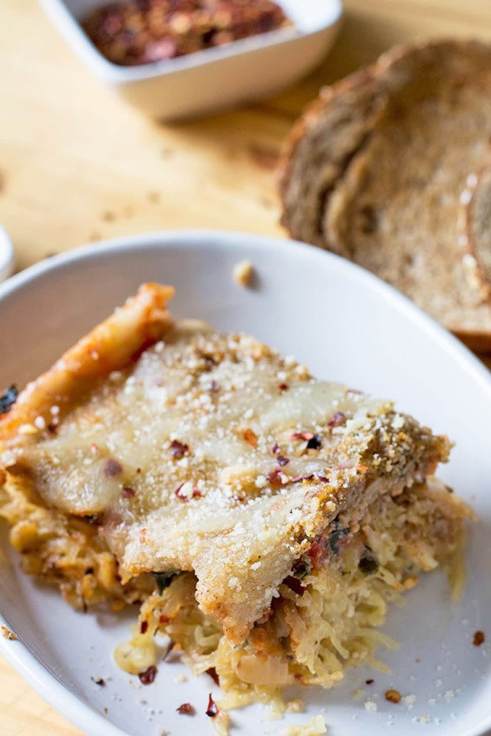 Spaghetti Squash Casserole with Spinach