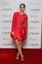 <p>At the Lancôme pre-BAFTA party in London wearing Valentino.</p>