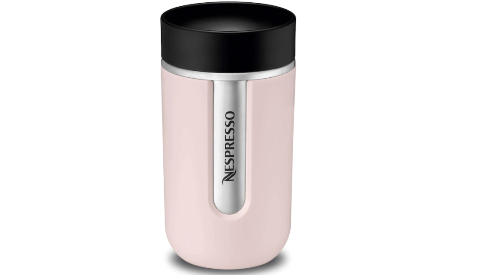 Nespresso Nomad Travel Mug Blooming Rose, 300ml. PHOTO: Nespresso