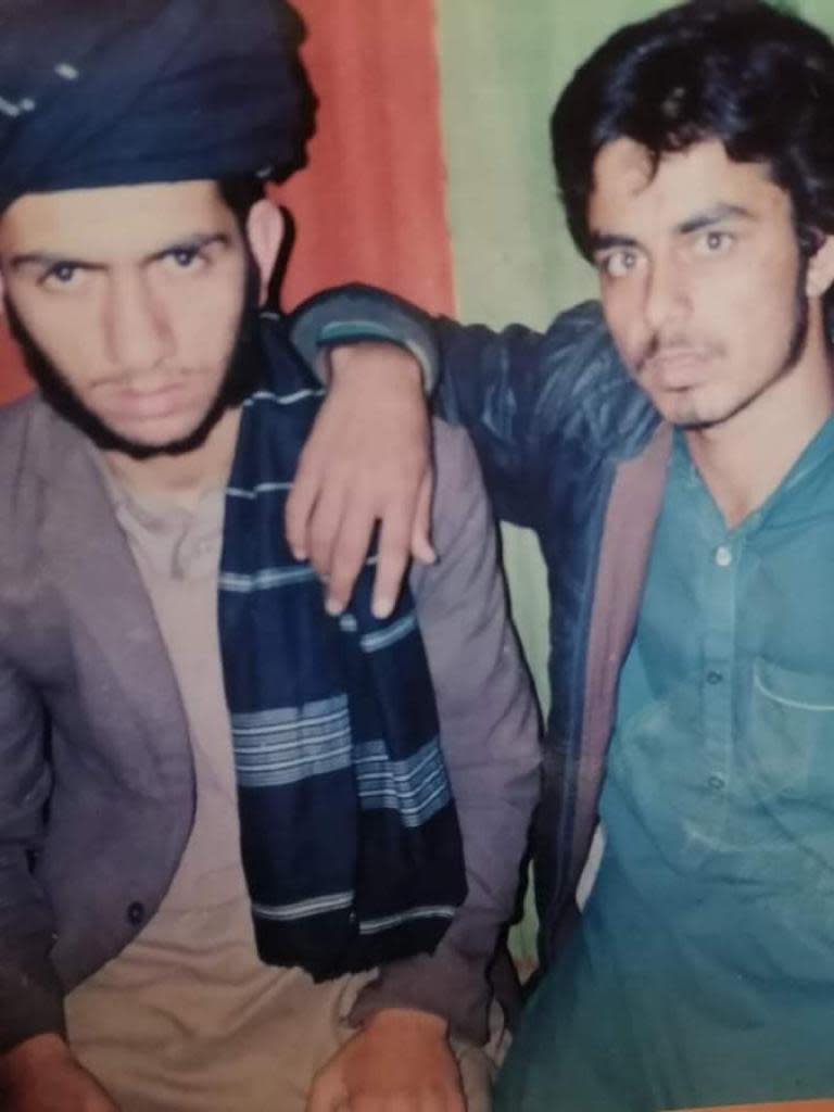 CBS News' Sami Yousafzai, left, is seen with a friend around 1990, when he lived in a camp for Afghan refugees in Peshawar, Pakistan. / Credit: Courtesy of Sami Yousafzai