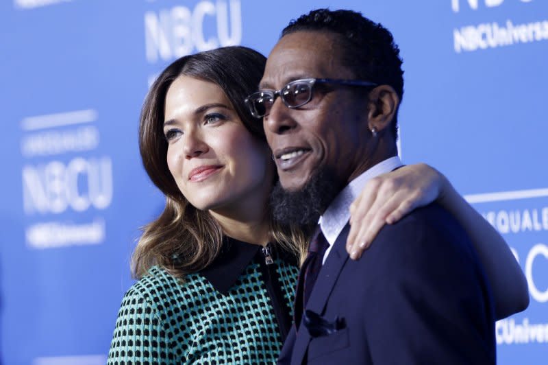 Mandy Moore and Ron Cephas Jones arrive on the red carpet at the 2017 NBCUniversal Upfront at Radio City Music Hall in New York City. File Photo by John Angelillo/UPI