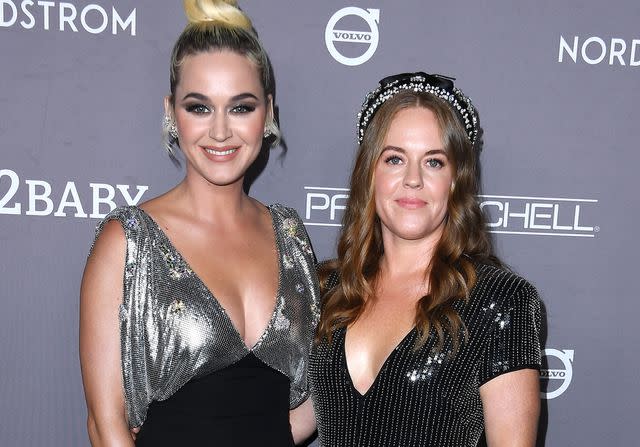 <p>Steve Granitz/WireImage</p> Katy Perry and Angela Hudson arrives at the 2019 Baby2Baby Gala on November 09, 2019 in Culver City, California.