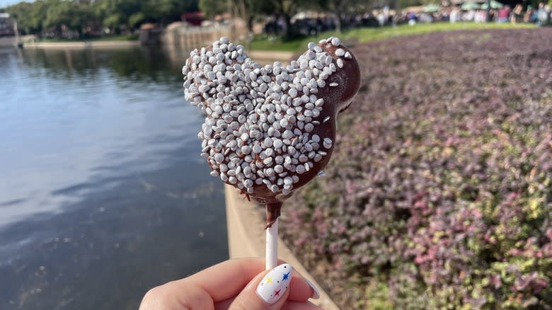 Mickey-Shaped Liquid Nitro Cake