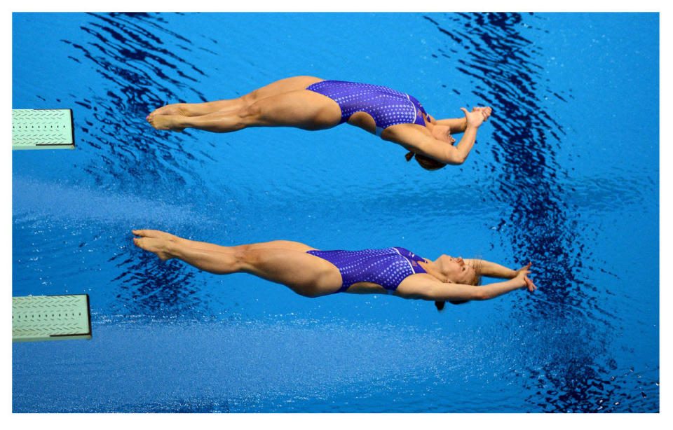 <p>Swimming and diving are naturally sports where you <a href="https://www.yahoo.com/style/look-back-116-years-olympic-184939333/photo-hungarian-alfr-d-haj-s-1470771630545.html" data-ylk="slk:don’t need that many clothes;outcm:mb_qualified_link;_E:mb_qualified_link;ct:story;" class="link  yahoo-link">don’t need that many clothes</a>. After all, you don’t want bulky fabrics messing with your hydrodynamics. In the aughts, high-tech swimsuits gained popularity in swimming, as they were designed to make swimmers faster in the water, <a href="http://www.nytimes.com/2009/07/25/sports/25swim.html?_r=0" rel="nofollow noopener" target="_blank" data-ylk="slk:but were banned because they made them a little too fast" class="link ">but were banned because they made them a little <i>too</i> fast</a>. Now, there are more regulations as to how much of the body the swimsuit can cover to make things or fair. </p><p><i>(Photo: Getty Images)</i><br></p>