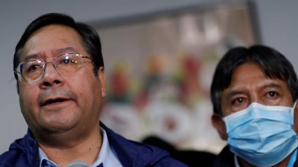Luis Arce concurrió a las elecciones junto al excanciller David Choquehuanca como compañero de fórmula.