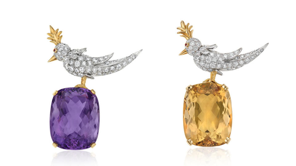 Tiffany & Co. Schlumberger Bird on a Rock Brooches