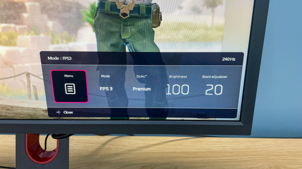 BenQ Zowie XL2566K gaming monitor picture settings
