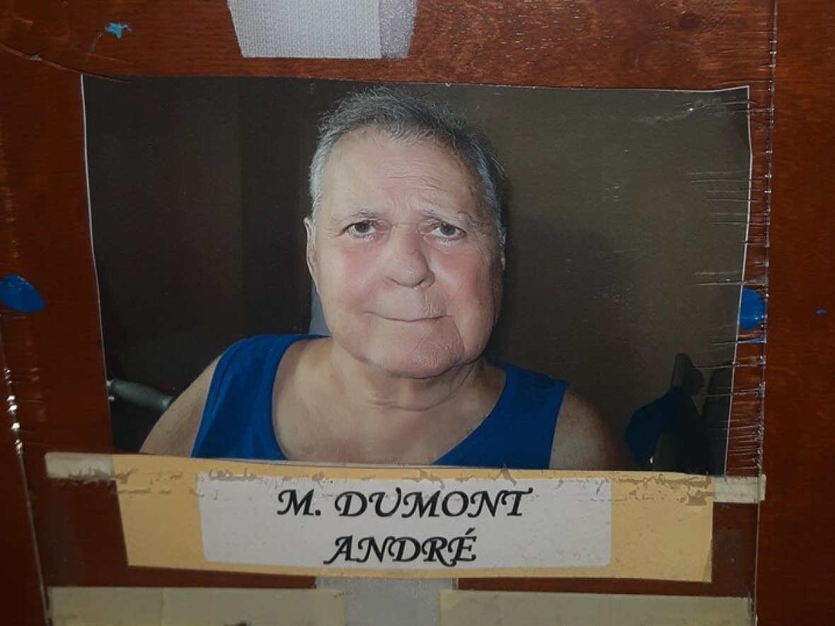 André Dumont died in 2021 after a second bout with COVID-19. His son, Patrick Dumont, says the Quebec government didn't do enough to protect his father from the disease.  (Submitted by Patrick Dumont - image credit)