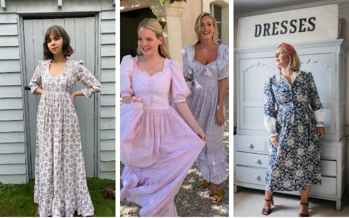 Influencers on social media proudly sharing pictures of their vintage Laura Ashley finds