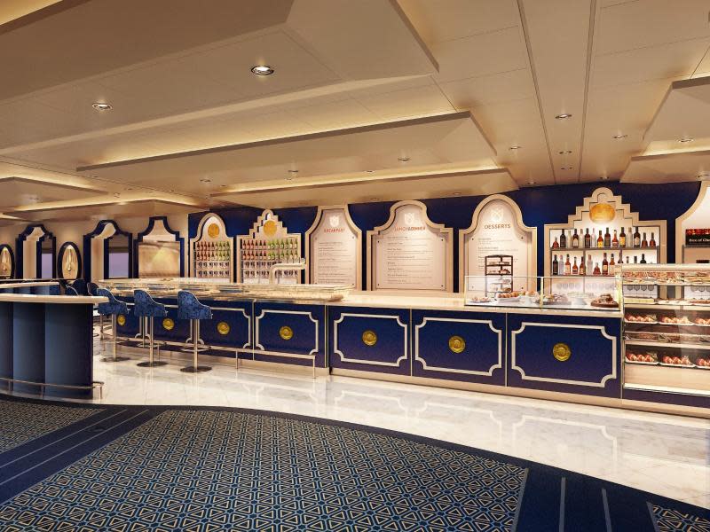 Das «Grand Dutch Café» ist das erste holländische Restaurant an Bord eines Schiffes der Holland America Line. Foto: Holland America Line