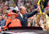 <p>In 2002, the Queen celebrated her Golden Jubilee. Marking her 50th anniversary of acceding to the throne, the jubilee was celebrated across the Commonwealth.</p> 