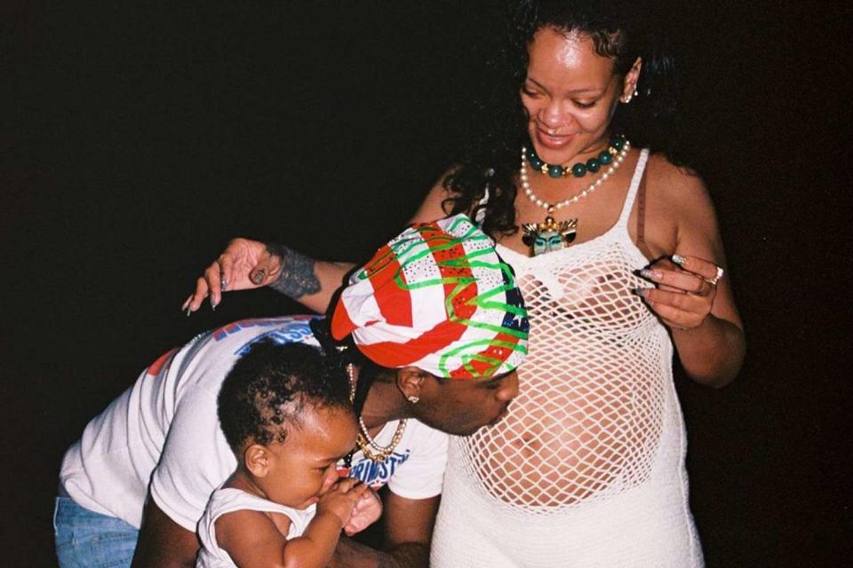 <p>Asap Rocky Instagram</p> A$AP Rocky, Rihanna and their son RZA