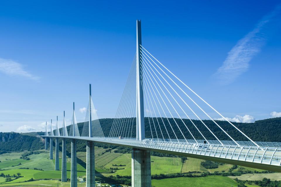 Millau Viaduct is the tallest bridge in the worldistock