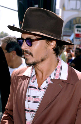 Johnny Depp at the LA premiere of Warner Bros. Pictures' Charlie and the Chocolate Factory