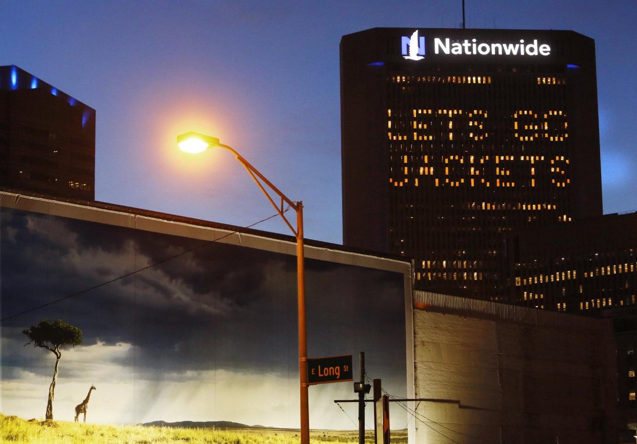 Nationwide reported its third straight year of record revenue and neared record profits despite a year of massive insurance losses across the country.